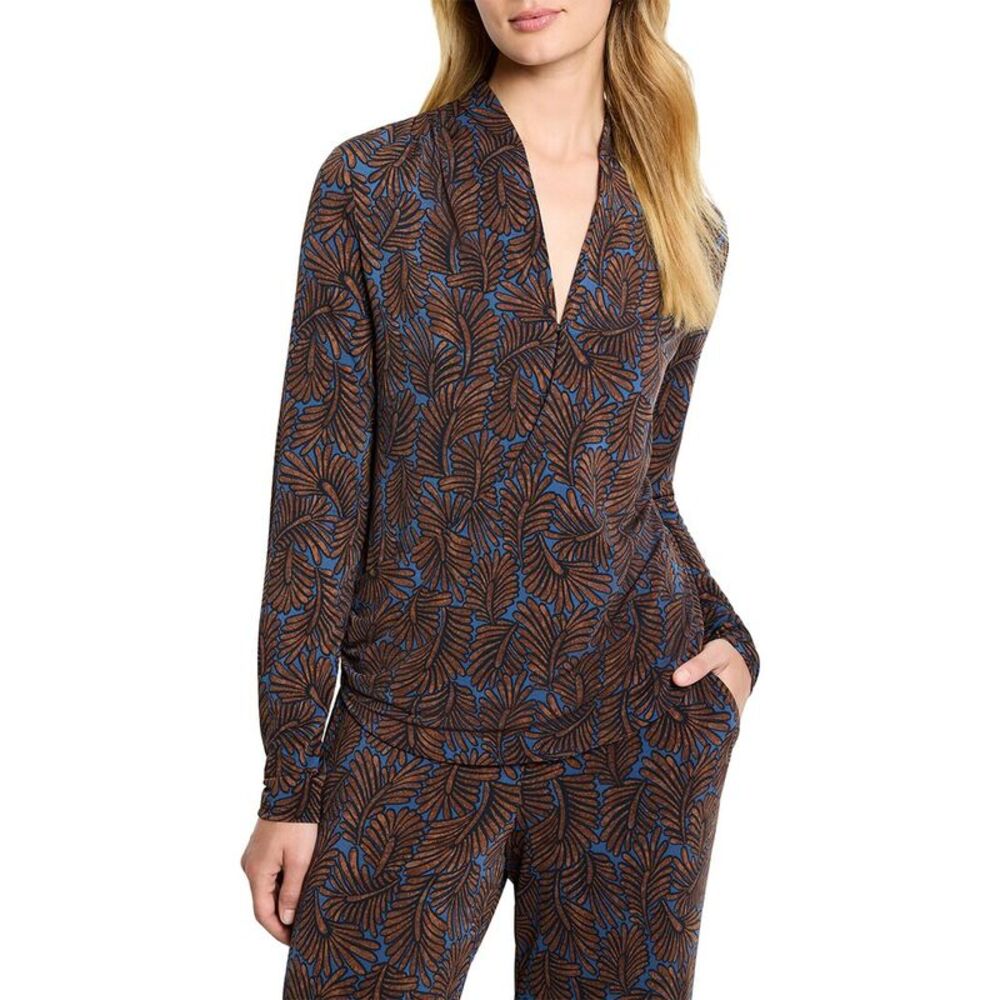 Nic+Zoe Womens Feather Fern Wrap Top